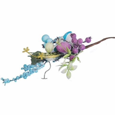 PIK Z JAJKIEM GAŁĄZKA WIELKANOCNA 26 CM NIEBIESKA