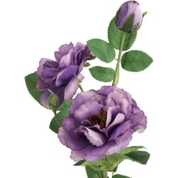 Sztuczna Gałązka Kamelii w kolorze fioletowym - Dekoracja o Wysokości 54 cm