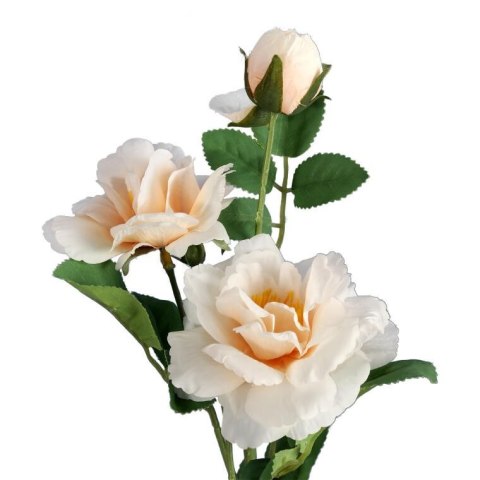 Sztuczna Gałązka Kamelii w kolorze kremowym - Dekoracja o Wysokości 54 cm