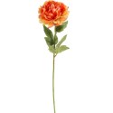 Sztuczna Gałązka Piwonia w kolorze pomarańczowym - Dekoracja o Wysokości 60 cm