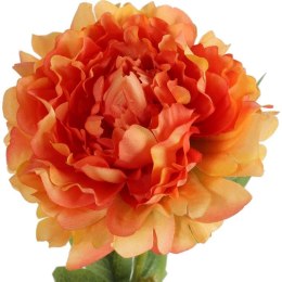 Sztuczna Gałązka Piwonia w kolorze pomarańczowym - Dekoracja o Wysokości 60 cm