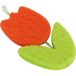 TULIPANY ZAWIESZKI FILCOWE ZESTAW 6 SZT 6 CM