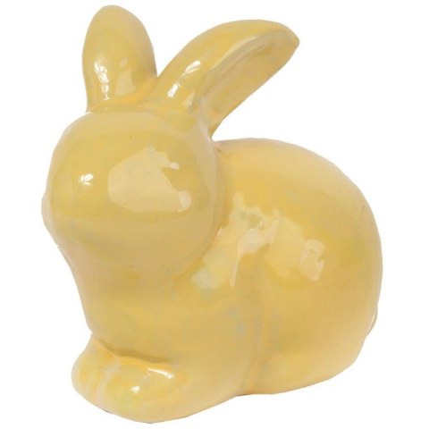 ZAJĄC CERAMICZNY FIGURKA 20 CM KOLOR ŻÓŁTY