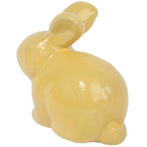 ZAJĄC CERAMICZNY FIGURKA 20 CM KOLOR ŻÓŁTY