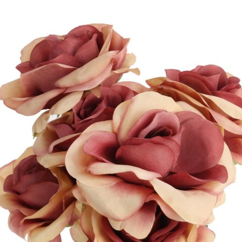 BUKIET 7 ROZWINIĘTYCH RÓŻ 42 CM KOLOR ŁOSOSIOWY