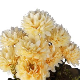 BUKIET 9 CHRYZANTEM 38 CM KOLOR KREMOWY