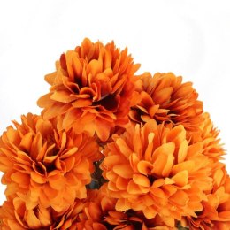 BUKIET 9 CHRYZANTEM 38 CM KOLOR POMARAŃCZOWY