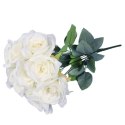 BUKIET 9 ELEGANCKICH RÓŻ 48 CM KOLOR BIAŁY