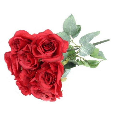 BUKIET 9 ELEGANCKICH RÓŻ 48 CM KOLOR CZERWONY BUKIET 9 ELEGANCKICH RÓŻ 48 CM KOLOR CZERWONY