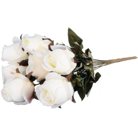 BUKIET 9 RÓŻ W PĄKACH 46 CM KOLOR BIAŁY