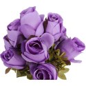 BUKIET 9 RÓŻ W PĄKACH 46 CM KOLOR FIOLETOWY