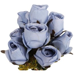 BUKIET 9 RÓŻ W PĄKACH 46 CM KOLOR NIEBIESKI