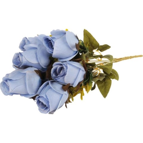 BUKIET 9 RÓŻ W PĄKACH 46 CM KOLOR NIEBIESKI