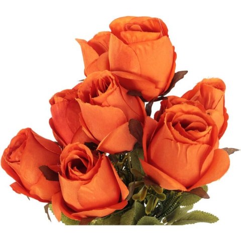 BUKIET 9 RÓŻ W PĄKACH 46 CM KOLOR POMARAŃCZOWY