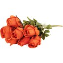 BUKIET 9 RÓŻ W PĄKACH 46 CM KOLOR POMARAŃCZOWY