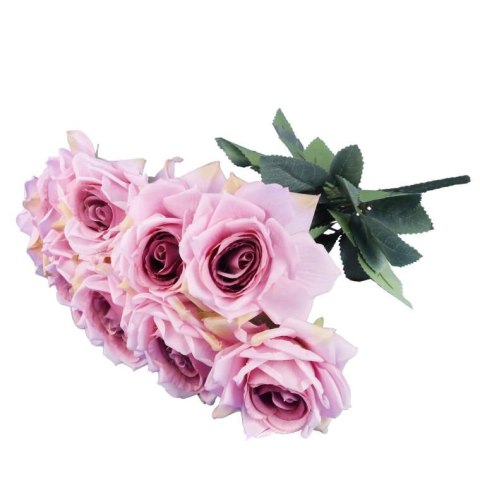BUKIET 9 ROZWINIĘTYCH RÓŻ 48 CM KOLOR JASNY FIOLET BUKIET 9 ROZWINIĘTYCH RÓŻ 48 CM KOLOR JASNY FIOLET