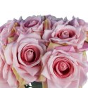 BUKIET 9 ROZWINIĘTYCH RÓŻ 48 CM KOLOR JASNY RÓŻ