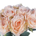 BUKIET 9 ROZWINIĘTYCH RÓŻ 48 CM KOLOR KREMOWY
