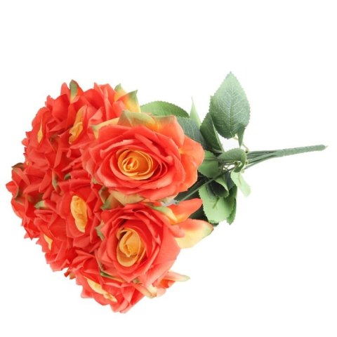 BUKIET 9 ROZWINIĘTYCH RÓŻ 48 CM KOLOR POMARAŃCZOWY BUKIET 9 ROZWINIĘTYCH RÓŻ 48 CM KOLOR POMARAŃCZOWY