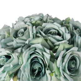 BUKIET 9 ROZWINIĘTYCH RÓŻ 48 CM KOLOR ZIELONY