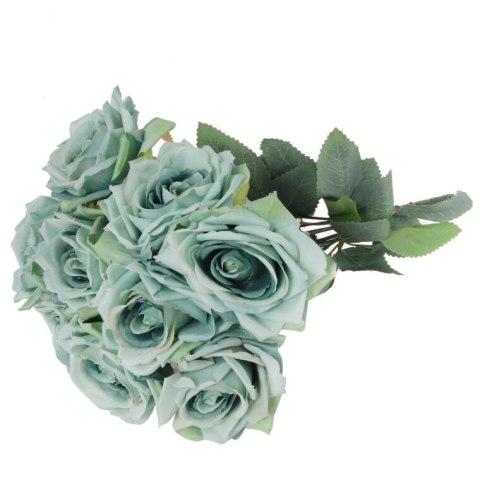 BUKIET 9 ROZWINIĘTYCH RÓŻ 48 CM KOLOR ZIELONY BUKIET 9 ROZWINIĘTYCH RÓŻ 48 CM KOLOR ZIELONY