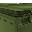 Kontener pojemnik na odpady śmieci komunalne PZH EN 840-2 DIN 1100L - zielony