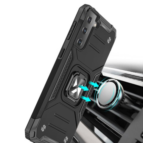 Pancerne hybrydowe etui z magnetycznym uchwytem do Samsung Galaxy S22+ Ring Armor - niebieski Pancerne hybrydowe etui z magnetycznym uchwytem do Samsung Galaxy S22+ Ring Armor - niebieski