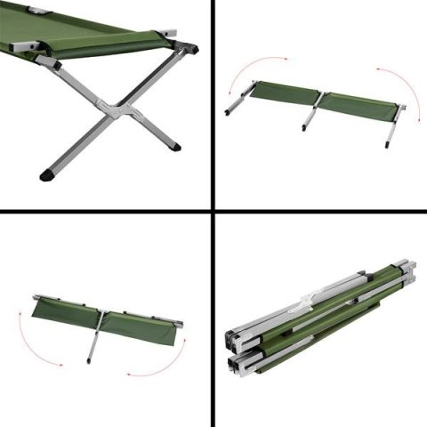 NC2756 ŁÓŻKO POLOWE SKŁADANE ZIELONE 200 CM NILS CAMP