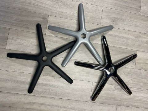 Podstawa fotela obrotowego XL metalowa CHROM 69 cm