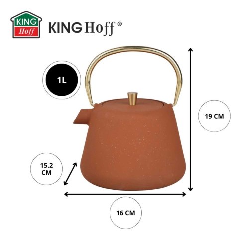 ZAPARZACZ ŻELIWNY IMBRYK 1L Z FILTREM KINGHOFF KH-1934 ZAPARZACZ ŻELIWNY IMBRYK 1L Z FILTREM KINGHOFF KH-1934