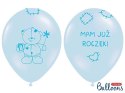 Balony Miś - Mam już Roczek! Pastelowy Błękit, 30cm, 6 szt.