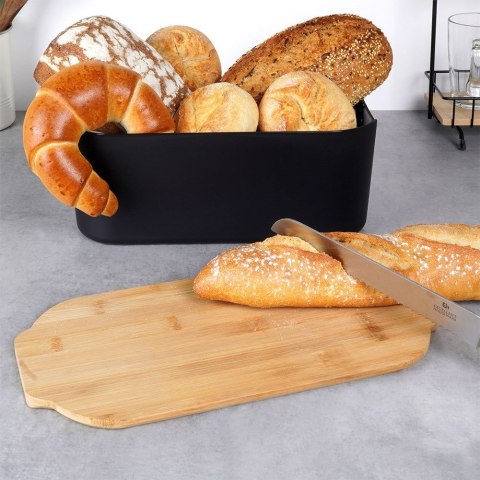 CHLEBAK Z DESKĄ BAMBUSOWĄ CZARNY 259301 CHLEBAK Z DESKĄ BAMBUSOWĄ CZARNY 259301