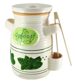 SŁÓJ CERAMICZNY DO OGÓRKÓW 2L+ SZCZYPCE