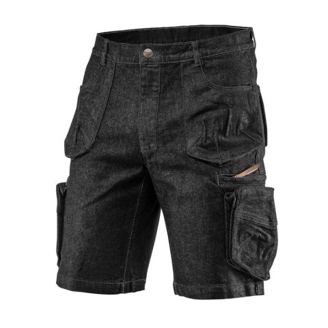 KRÓTKIE SPODENKI ROBOCZE DENIM, CZARNE M KRÓTKIE SPODENKI ROBOCZE DENIM, CZARNE M