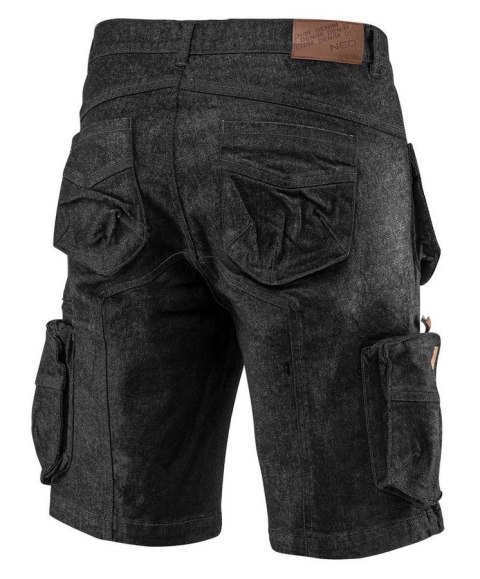 KRÓTKIE SPODENKI ROBOCZE DENIM, CZARNE M KRÓTKIE SPODENKI ROBOCZE DENIM, CZARNE M