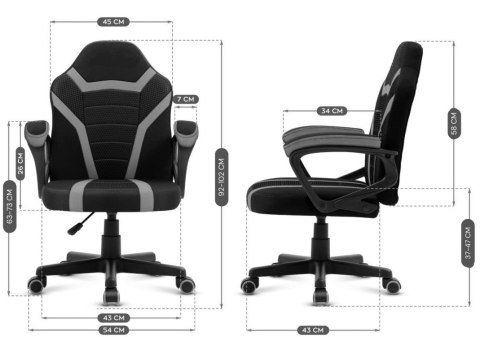 Fotel obrotowy do biurka MARIO BLACK FULL Fabric Fotel obrotowy do biurka MARIO BLACK FULL Fabric