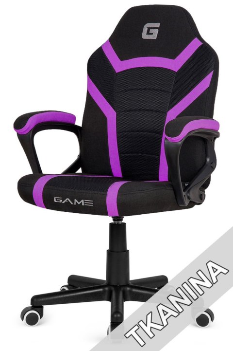 Fotel obrotowy do biurka MARIO BLACK PURPLE Fabric Fotel obrotowy do biurka MARIO BLACK PURPLE Fabric