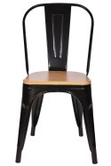 Krzesło metalowe loft CORSICA NERO PINE