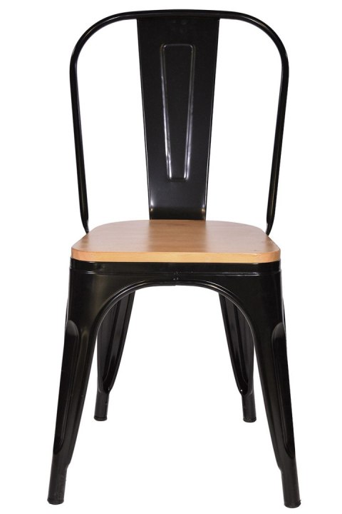 Krzesło metalowe loft CORSICA NERO PINE