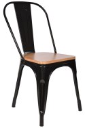 Krzesło metalowe loft CORSICA NERO PINE