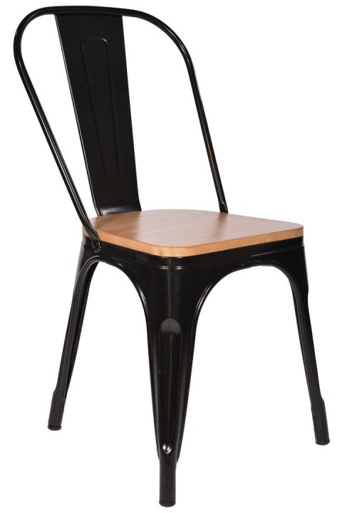Krzesło metalowe loft CORSICA NERO PINE