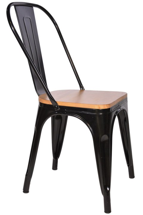 Krzesło metalowe loft CORSICA NERO PINE