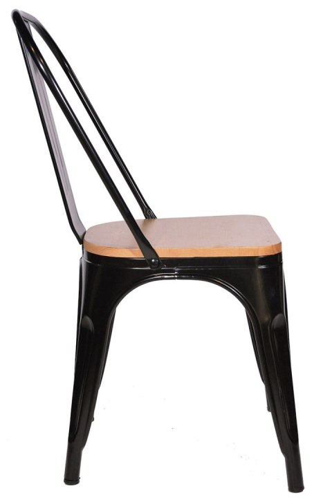 Krzesło metalowe loft CORSICA NERO PINE