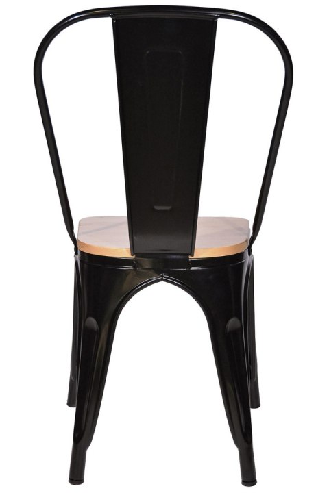 Krzesło metalowe loft CORSICA NERO PINE