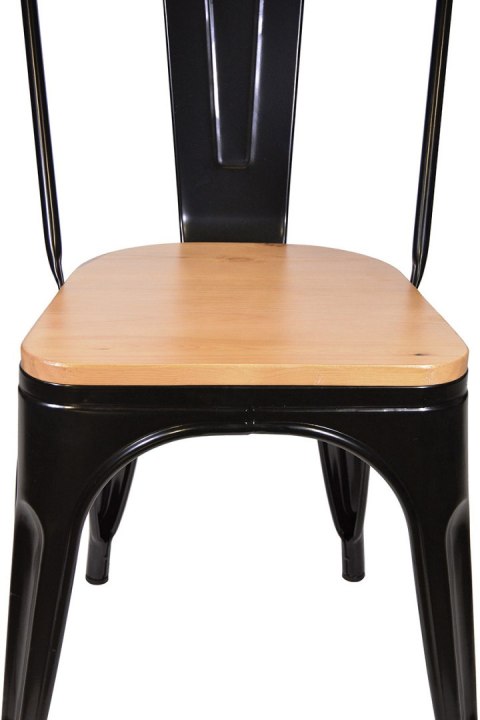 Krzesło metalowe loft CORSICA NERO PINE
