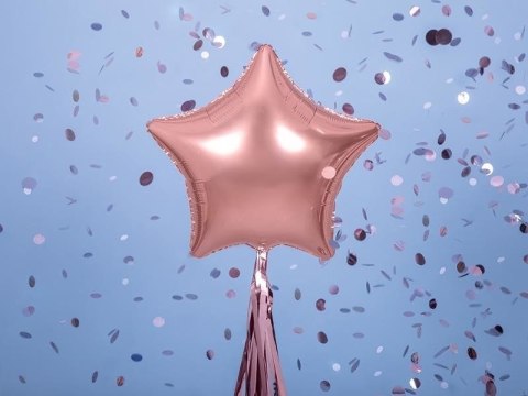 Balon foliowy Gwiazda, różowe złoto, 48cm Balon foliowy Gwiazda, różowe złoto, 48cm