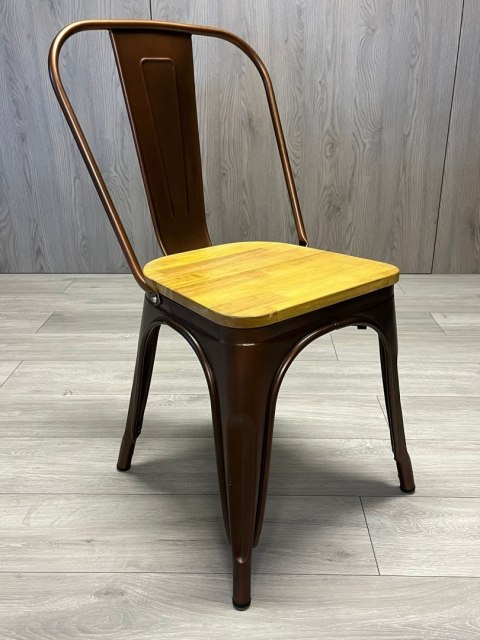 Krzesło metalowe loft CORSICA COPPER OAK TOLIX