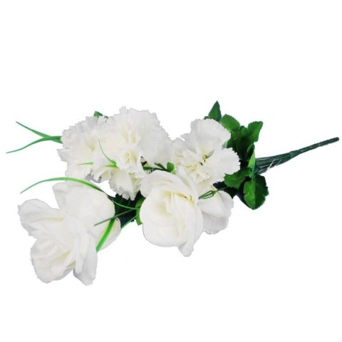 BUKIET MIX RÓŻE GOŹDŹIKI 52 CM KOLOR BIAŁY BUKIET MIX RÓŻE GOŹDŹIKI 52 CM KOLOR BIAŁY