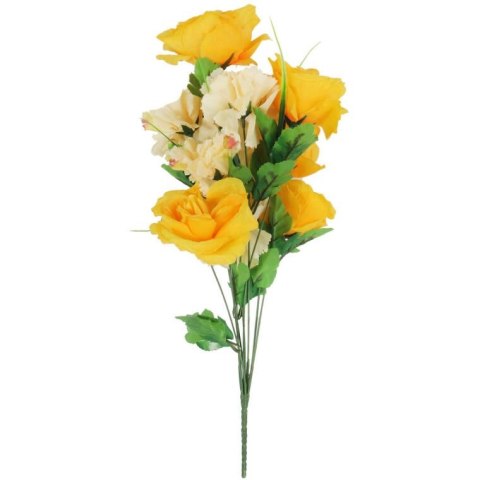 BUKIET MIX RÓŻE GOŹDŹIKI 52 CM KOLOR ŻÓŁTY BUKIET MIX RÓŻE GOŹDŹIKI 52 CM KOLOR ŻÓŁTY