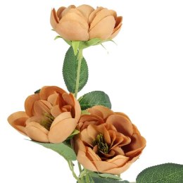 Brązowe Mini Piwonie - Sztuczne Kwiaty do Dekoracji, Wysokość 65 cm
